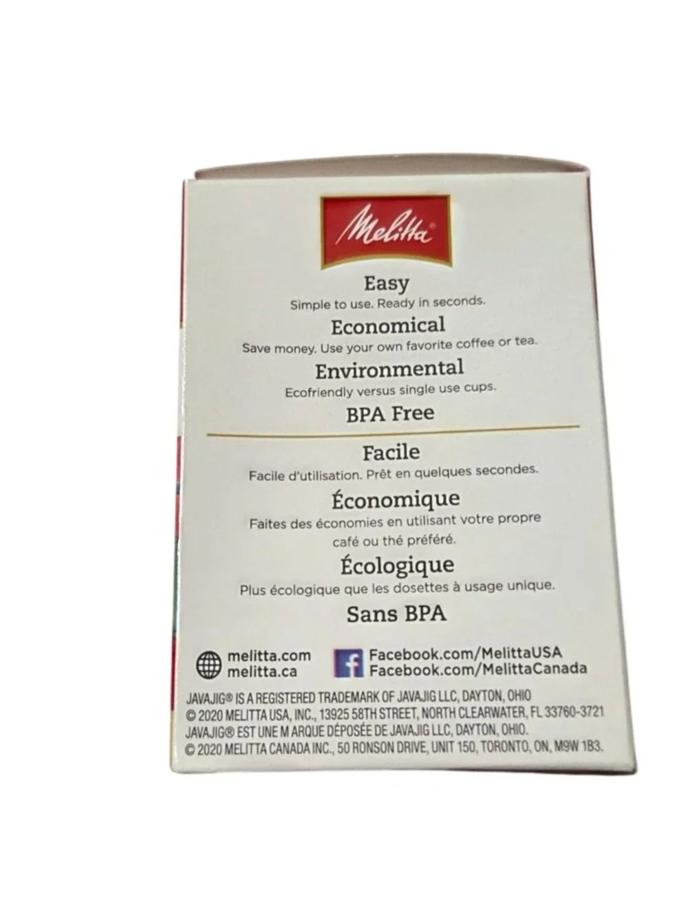 Melitta JavaJig Reusable Coffee Filter System Keurig 1.0 2.0 Brewers 60 Filters